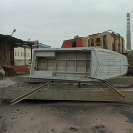 Корпус лодки после очистки